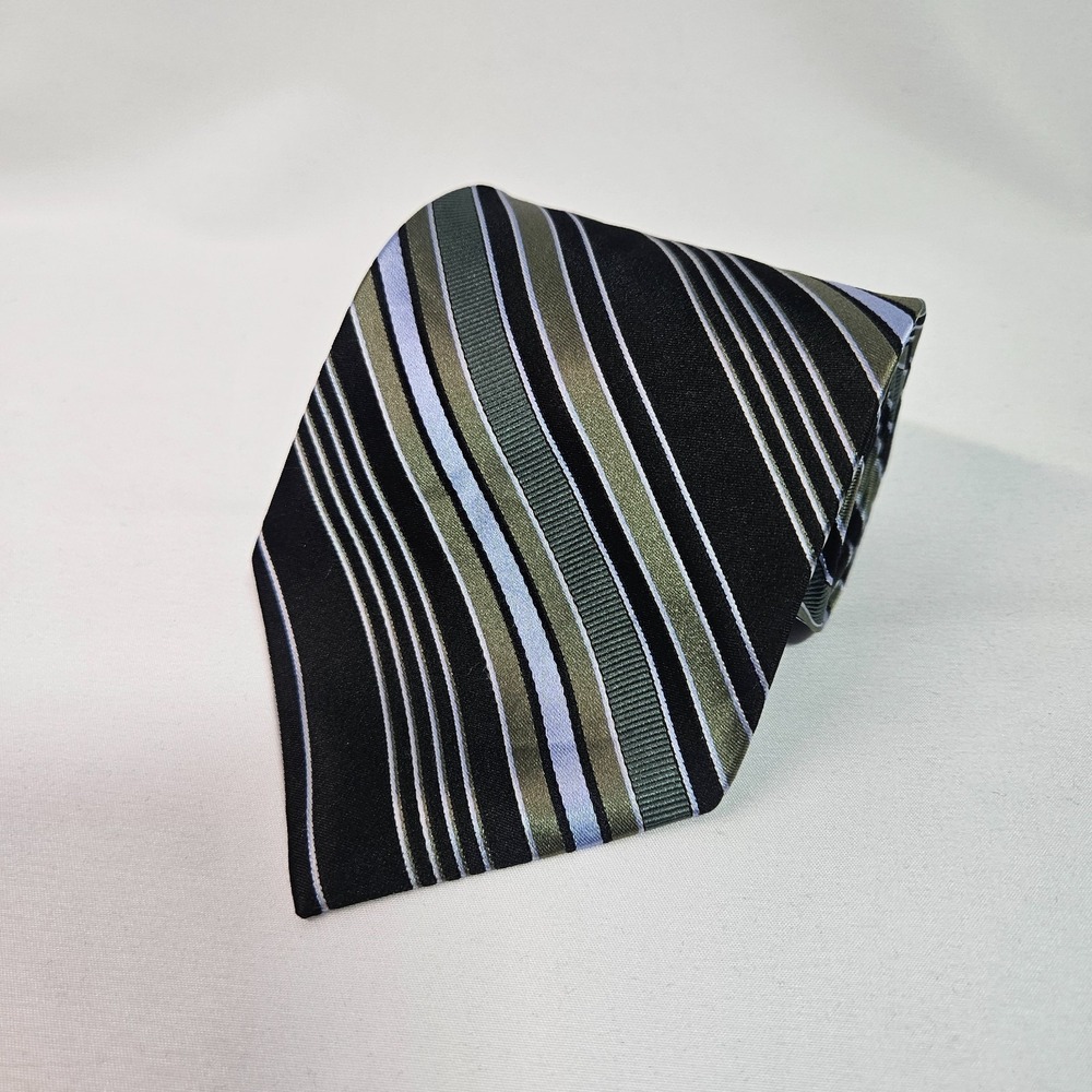 Calvin Klein 100% Silk Tie Men Multicolor Stripes 4"x 59"